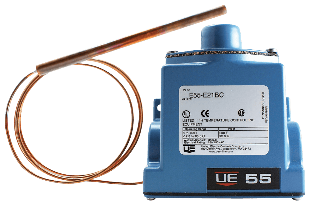 United Electric Temperature Switch, 55 Series Type E55 Models E20BC to L24HT